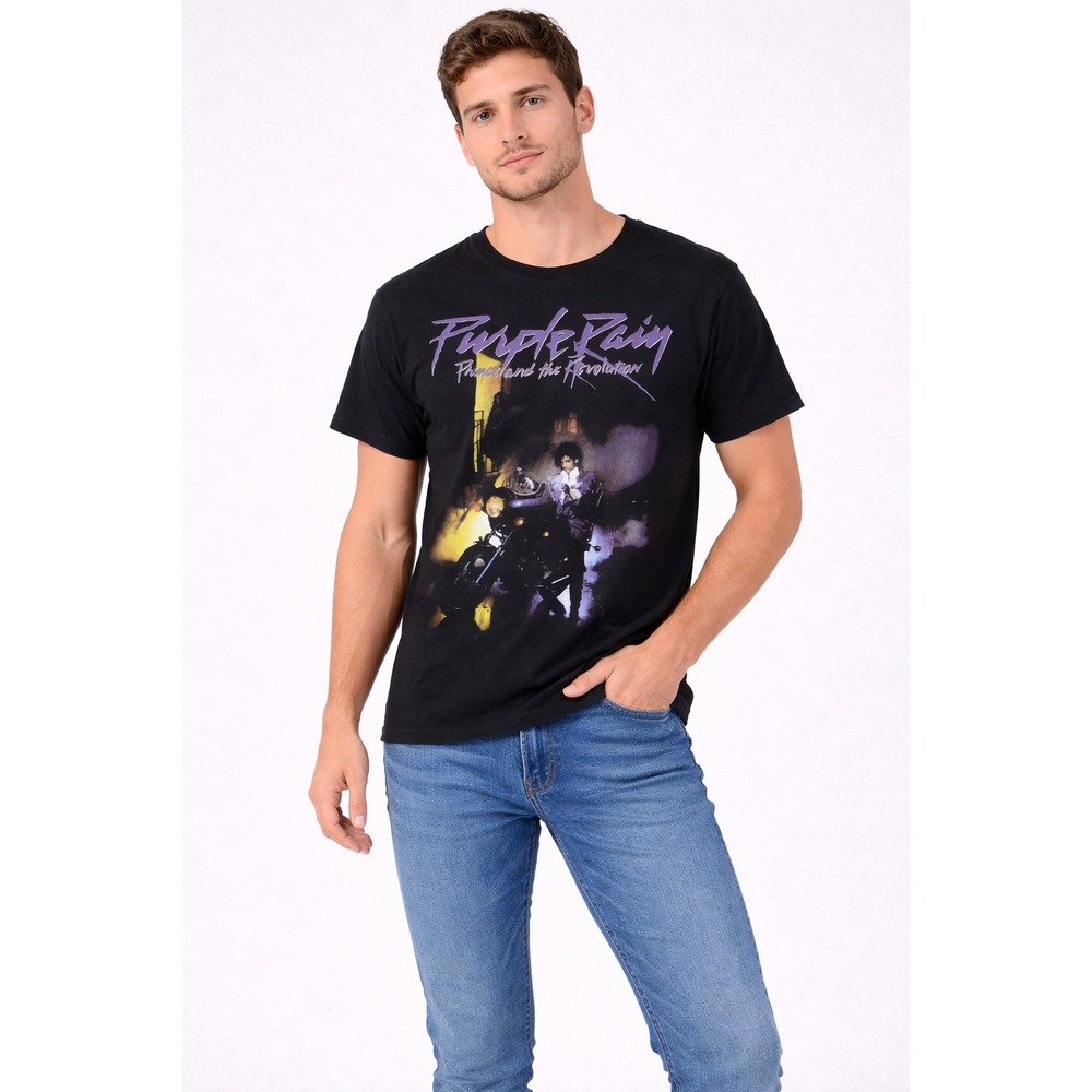 Prince Purple Rain‎ Graphic T-Shirt Mens XL Black Official Estate Merch Tee